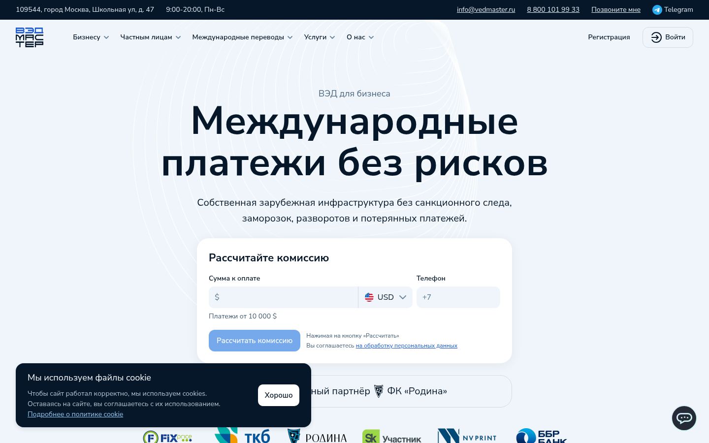 VED Master · снимок главной страницы (HOMEPAGE_SCREENSHOT)